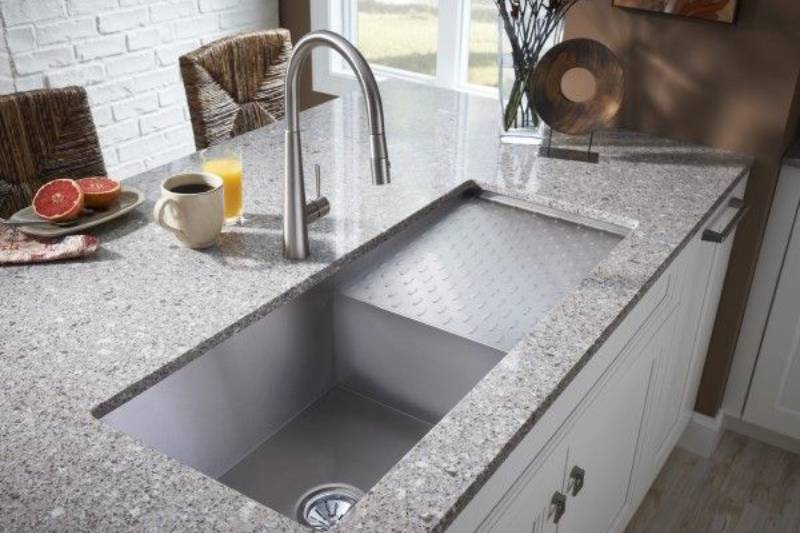 Undercount Stainless Steel Sink With Drainboard